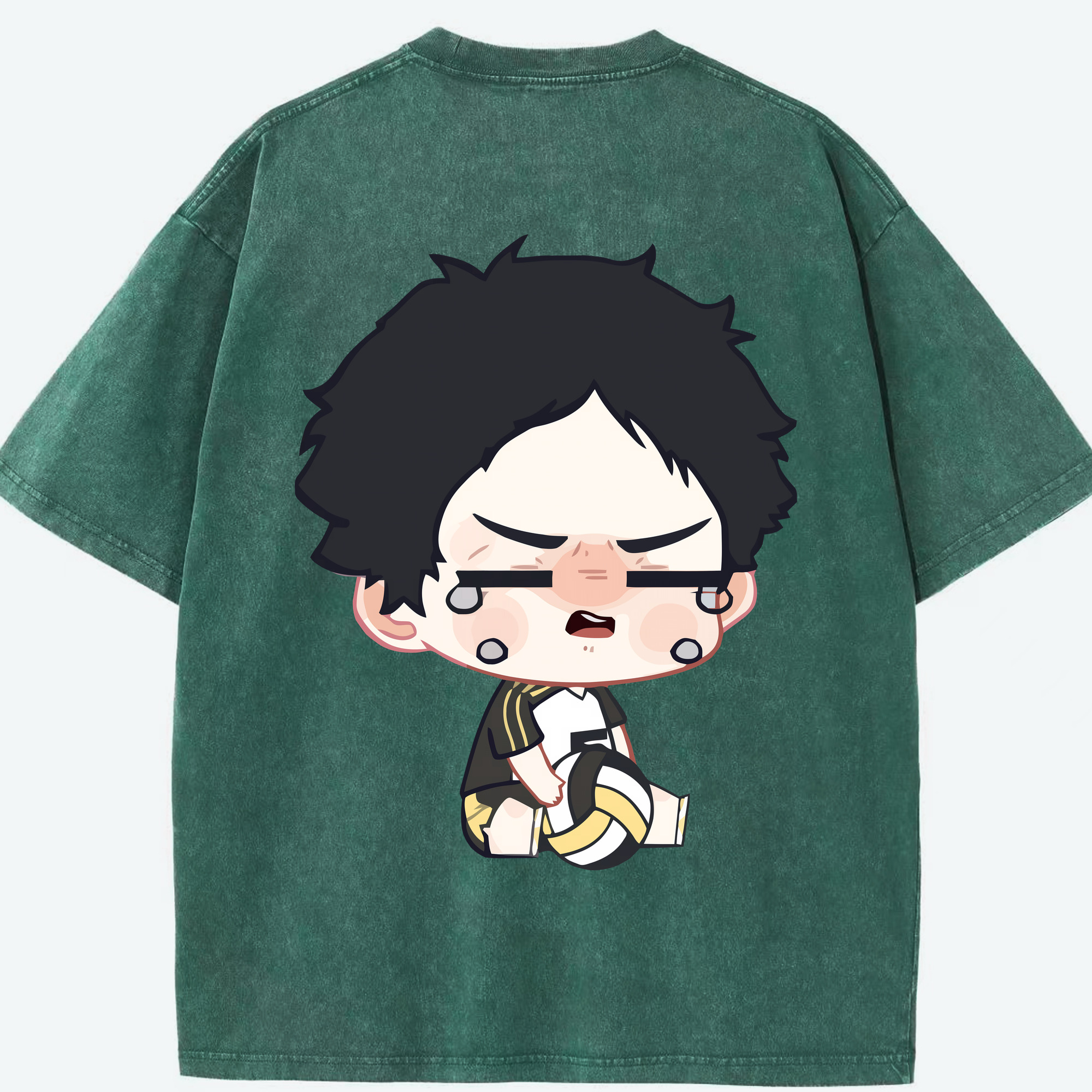 （画像用） ハイキュー!! Haikyu!! 綿100% ヴィンテージ風 半袖Tシャツ（背面プリント）